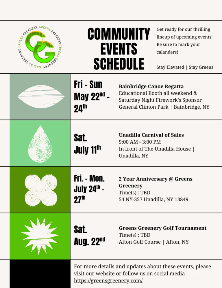 Events Schedule Flyer